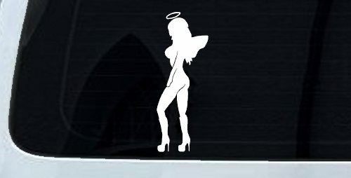 Angel Girl with Halo and Wings Car or Truck Window Decal Sticker
