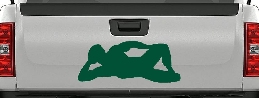 Mudflap Man Car or Truck Window Decal Sticker (Dark Green)