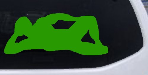 Mudflap Man Car or Truck Window Decal Sticker (Lime)