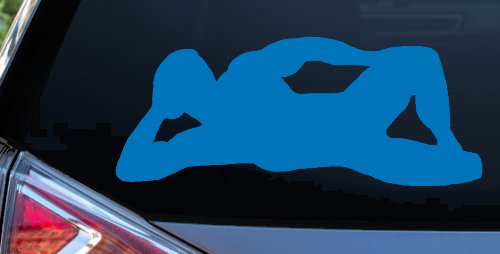Mudflap Man Car or Truck Window Decal Sticker (Sky Blue)