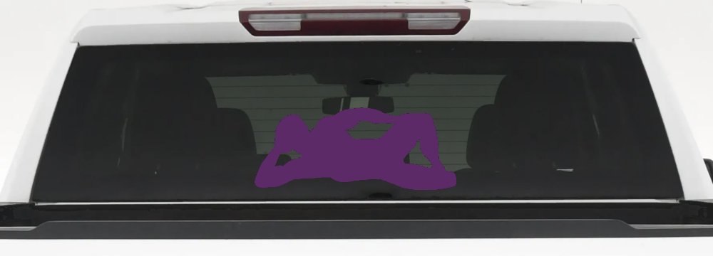 Mudflap Man Car or Truck Window Decal Sticker