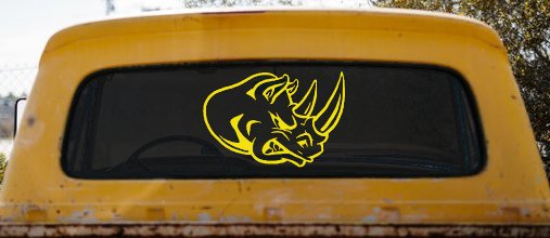 Bad Rhino Animals Car or Truck Window Decal Sticker