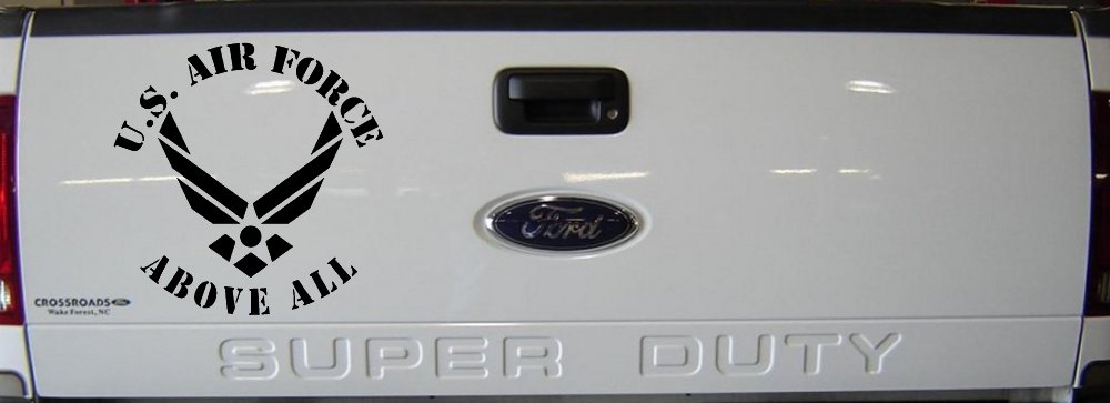 US Air Force Above All Decal - Car Truck Window Vinyl Sticker (Black)