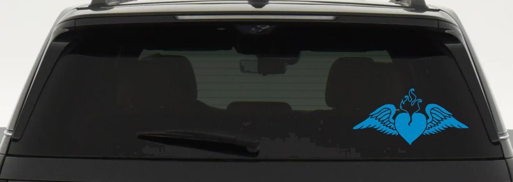 Heart With Wings Car or Truck Window Decal Sticker