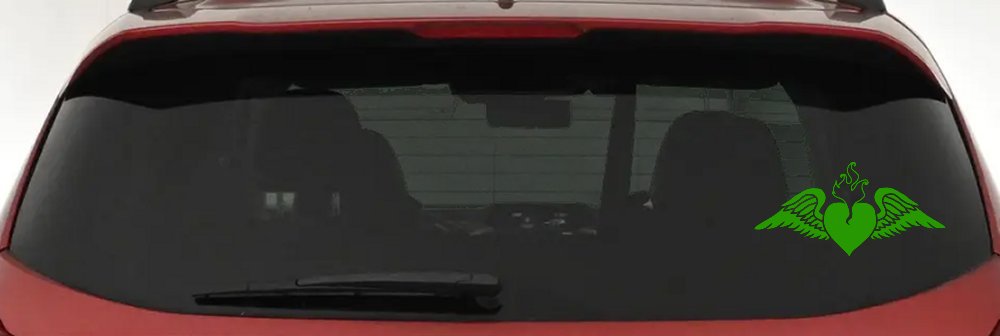 Heart With Wings Car or Truck Window Decal Sticker
