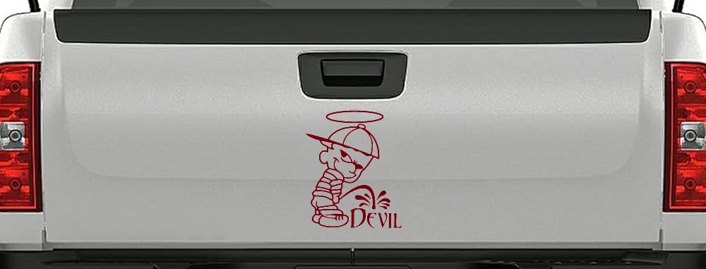 Pee On Devil Christian Car or Truck Window Decal Sticker