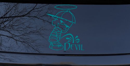 Pee On Devil Christian Car or Truck Window Decal Sticker