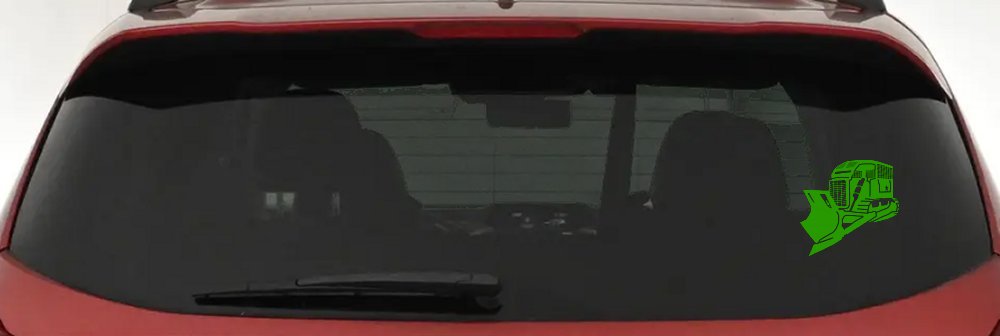 Detailed Rome Plow Bulldozer Military Car or Truck Window Decal Sticker