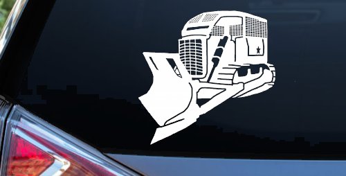 Detailed Rome Plow Bulldozer Military Car or Truck Window Decal Sticker
