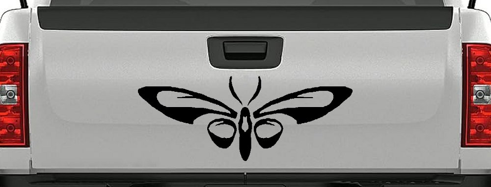 Tribal Butterfly Butterflies Car or Truck Window Decal Sticker (Black)