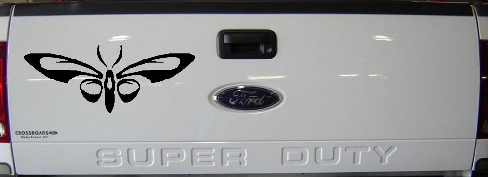 Tribal Butterfly Car Truck Window Decal Sticker - Vinyl Art (Black)