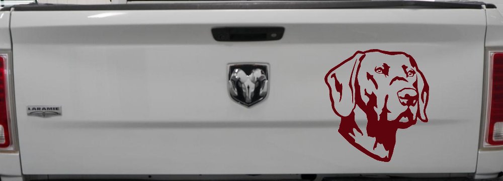 Labrador Retriever Dog Car or Truck Window Decal Sticker (Purple Red)