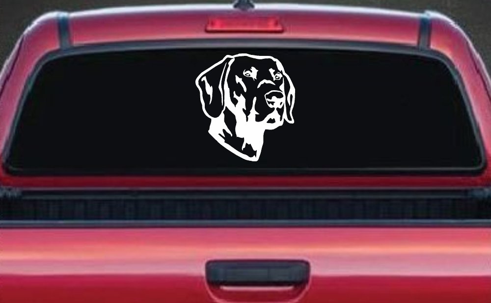 Labrador Retriever Dog Car or Truck Window Decal Sticker (White)