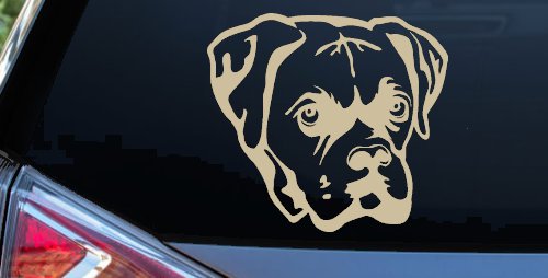 Boxer Bulldog Dog Car or Truck Window Decal Sticker (Desert Sand)