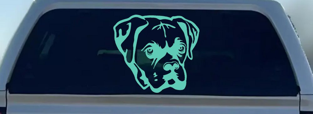 Boxer Bulldog Dog Car or Truck Window Decal Sticker (Mint)