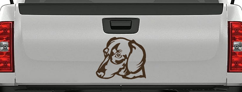 Dotson Dog Car or Truck Window Decal Sticker (Brown)