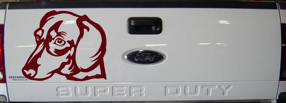 Dachshund Dog Car Truck Window Vinyl Decal Sticker (Purple Red)