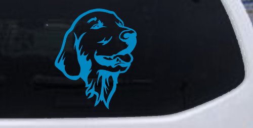 Golden Retriever Dog Car or Truck Window Decal Sticker (Blue)
