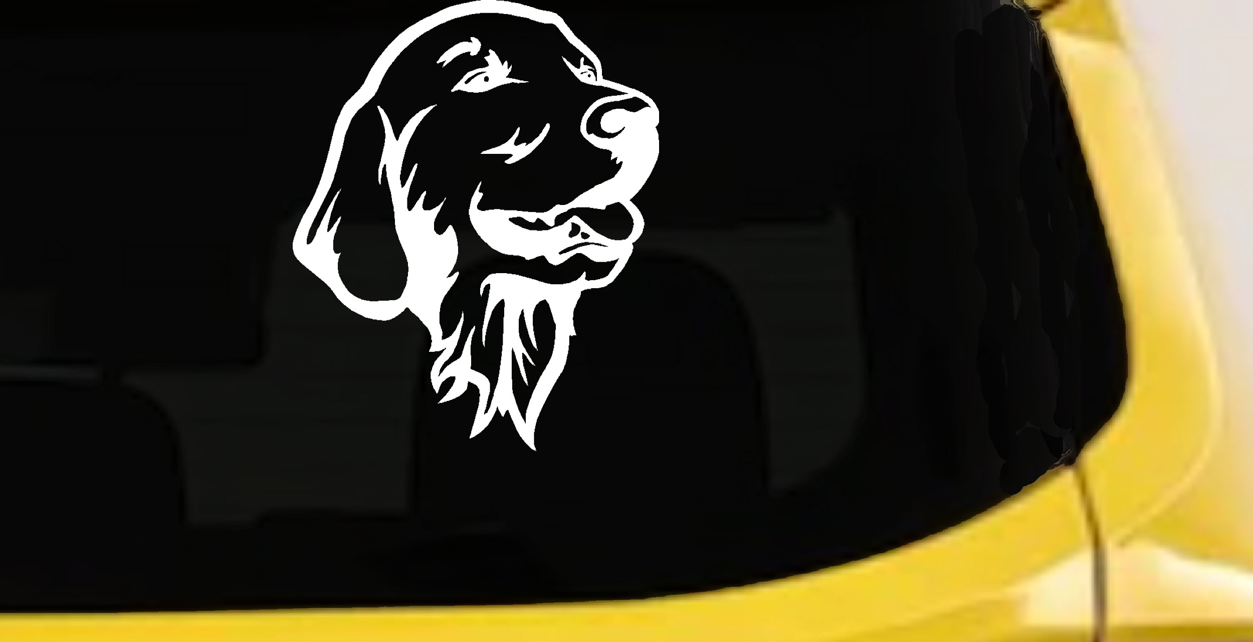 Golden Retriever Dog Car Truck Window Vinyl Decal Sticker (White)