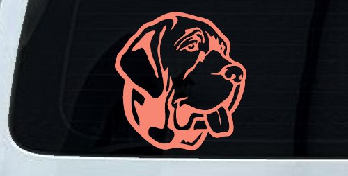 Mastiff Dog Car or Truck Window Decal Sticker (Coral)