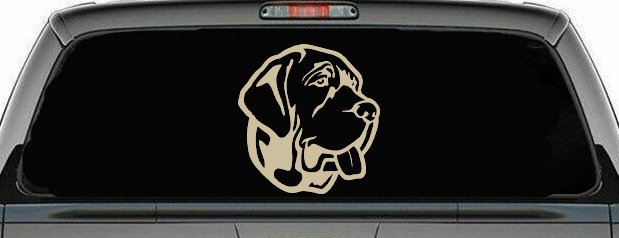 Mastiff Dog Car or Truck Window Decal Sticker (Desert Sand)
