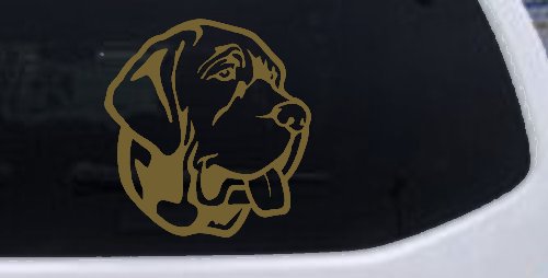 Mastiff Dog Car or Truck Window Decal Sticker (Gold)