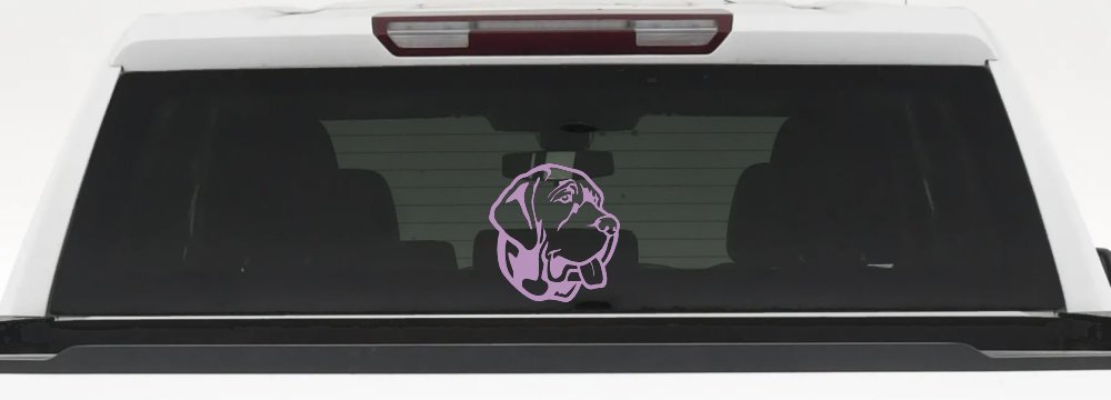 Mastiff Dog Car or Truck Window Decal Sticker (Lilac)