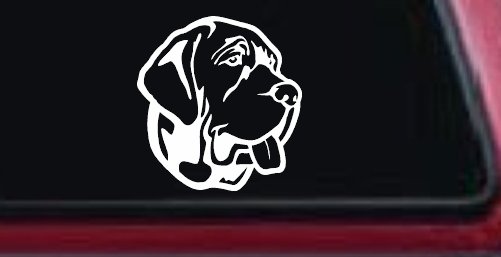 Mastiff Dog Car or Truck Window Decal Sticker (White)