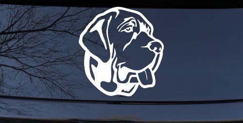 Mastiff Dog Car or Truck Window Decal Sticker (White)