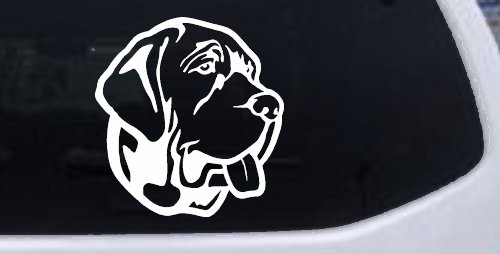 Mastiff Dog Vinyl Decal for Car Truck Window Sticker (White)
