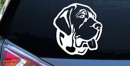 Mastiff Dog Vinyl Decal for Car Truck Window Sticker (White)