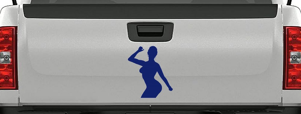 Woman Girl Dancer Car or Truck Window Decal Sticker (Navy)