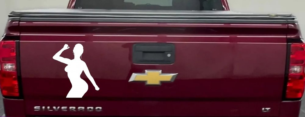 Woman Girl Dancer Car or Truck Window Decal Sticker (White)