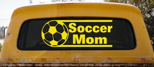Soccer Mom Sports Car or Truck Window Decal Sticker