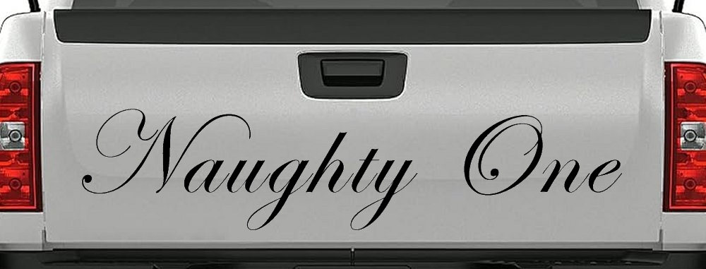 Naughty One Car or Truck Window Decal Sticker