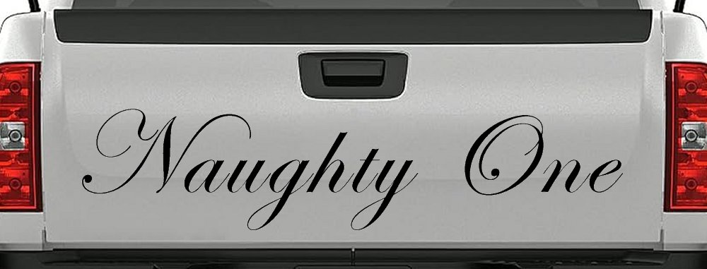 Naughty One Car or Truck Window Decal Sticker (Black)