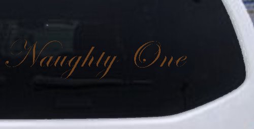 Naughty One Car or Truck Window Decal Sticker (Copper)