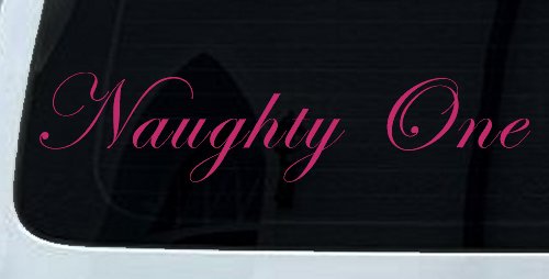 Naughty One Car or Truck Window Decal Sticker (Hot Pink)