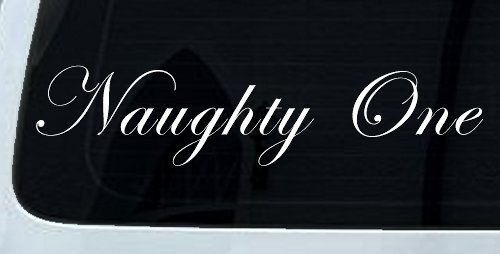 Naughty One Car or Truck Window Decal Sticker (White)