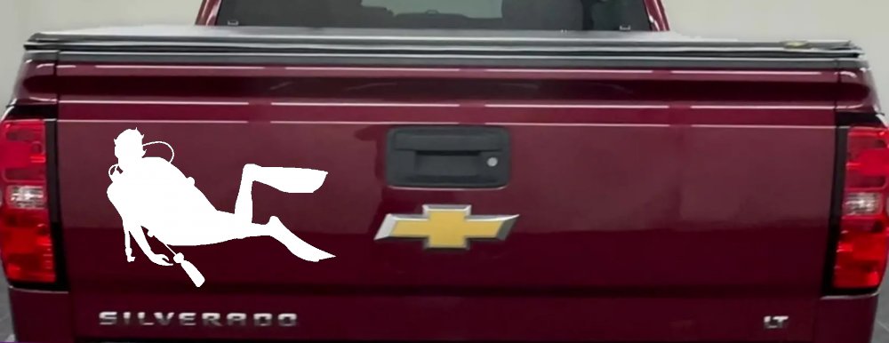 Diver Sports Car or Truck Window Decal Sticker