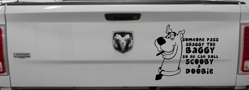 Scooby Doobie Doo Funny Car or Truck Window Decal Sticker (Black)