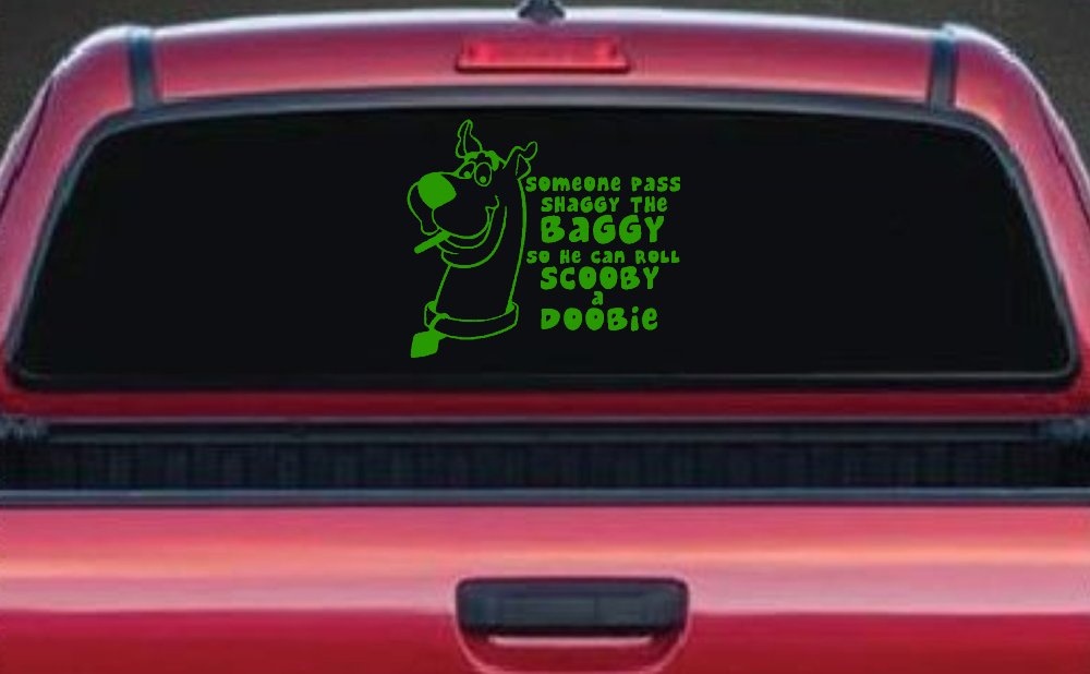 Scooby Doobie Doo Funny Car or Truck Window Decal Sticker