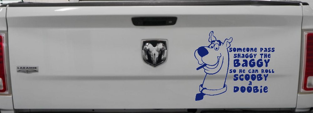 Scooby Doobie Doo Funny Car or Truck Window Decal Sticker (Navy)