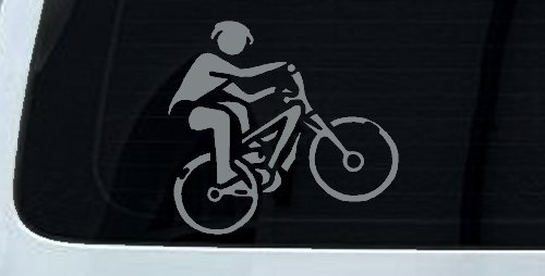Mountain Bike Sports Car or Truck Window Decal Sticker (Telegrey)