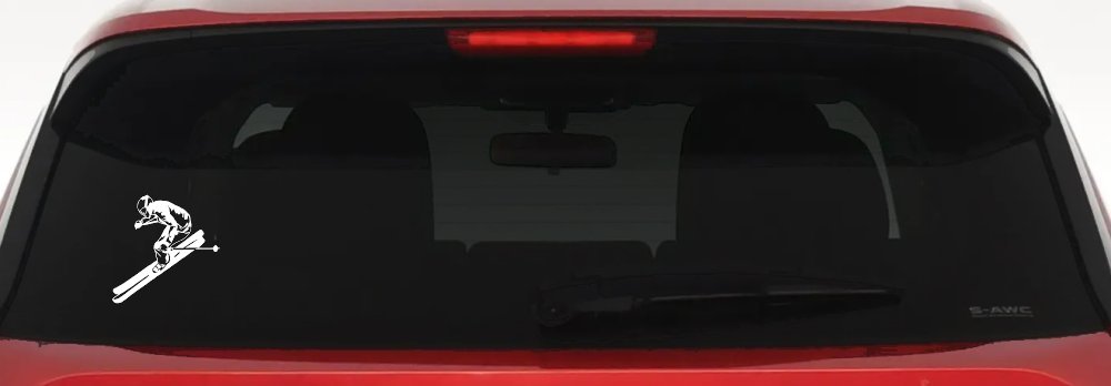 Awesome Skier Car Truck Window Vinyl Decal Sticker Sports Decor (White)