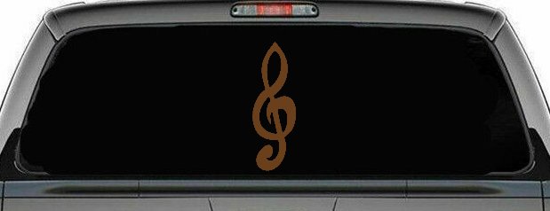 Music Note Car or Truck Window Decal Sticker (Copper)