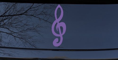 Music Note Car or Truck Window Decal Sticker (Purple)