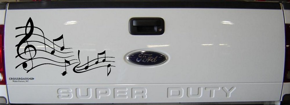 Music Scales Car or Truck Window Decal Sticker (Black)