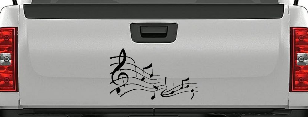 Music Scales Car or Truck Window Decal Sticker (Black)
