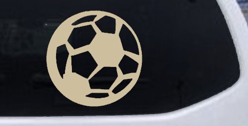 Soccer Ball Vinyl Decal for Car Truck & Window (Desert Sand)